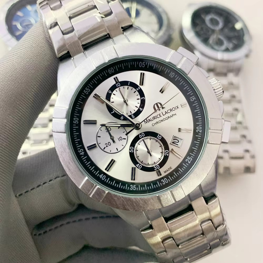 Maurice Lacroix Chronograph, Edelstahl, Silber, Herren - Bild 1