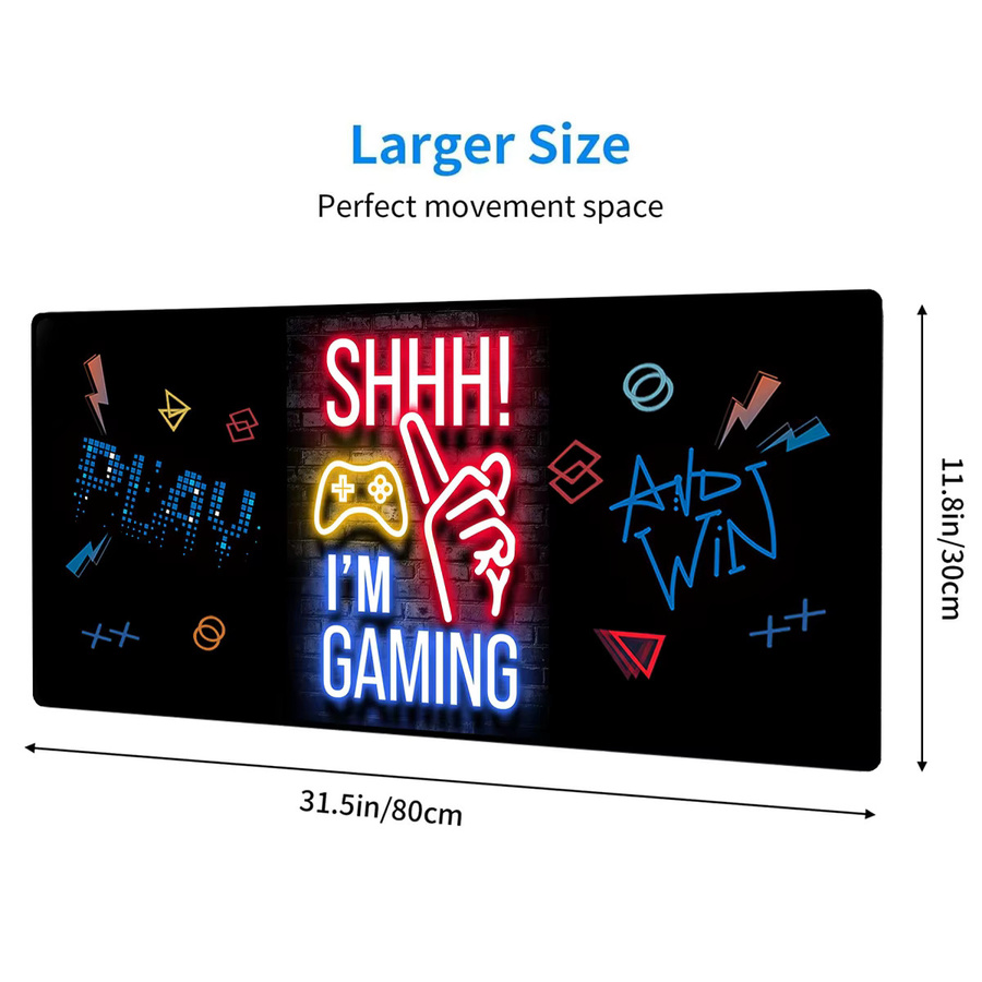 Großes Gaming-Mauspad Schreibtischpad für Tastatur und Maus, 3D-Spielmauspad für dein Zuhause, Breite: 80 cm, Tiefe: 30 cm - Bild 2