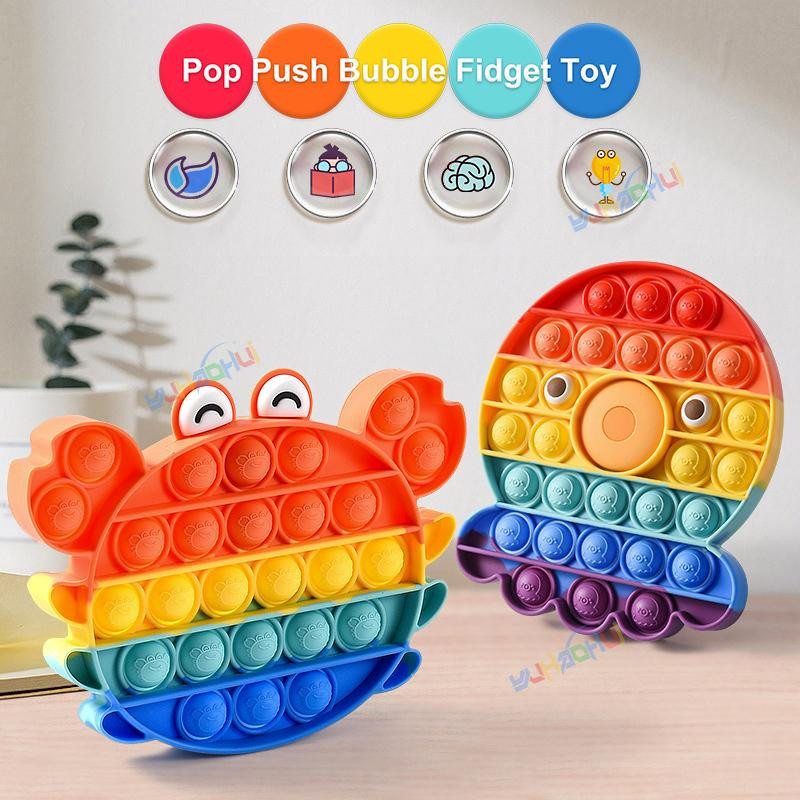 Yiran Bag Rainbow Pop Push Bubble Fidget Anti Stress Spielzeug 3-6J - Bild 1