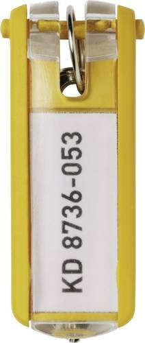 Durable Schlüsselanhänger Key Clip aus Kunststoff, Gelb, 6er Pack - Bild 1