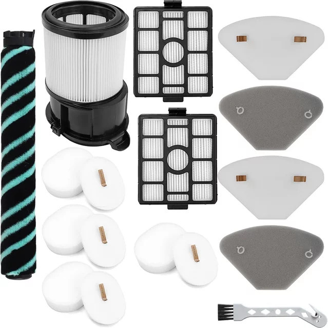 13-teiliges Shark Zubehör-Set mit Bürsten und Filtern in Multicolour für IP3251EUT IP3251C IP3251 IP3252 inklusive Rollbürste, HEPA-Filter und Schaumstofffiltern - Bild 1