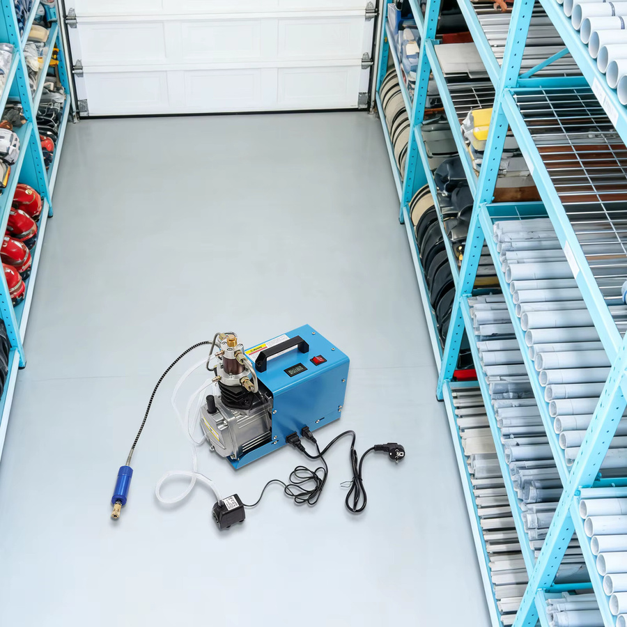 Elektrischer Hochdruck-Luftkompressor 1800W mit 30MPa und 2-Stufen-Kompression in Blau für Luftgewehre und Spritzpistolen - Bild 4