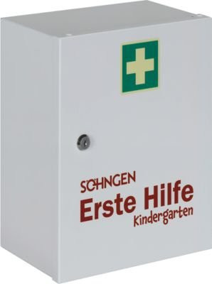Abschließbarer Verbandschrank Heidelberg für Kindergarten nach DIN 13157, Weiß, B: 14,0 cm, T: 36,2 cm, H: 35,8 cm - Bild 1
