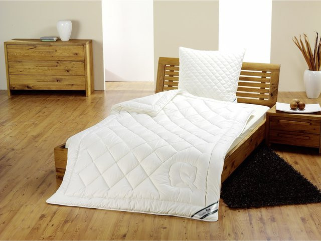 f.a.n. Frankenstolz Bettdecke Leicht-Steppbett aus Baumwolle Sommer Weiß B/H: 135 x 200 cm - Bild 2