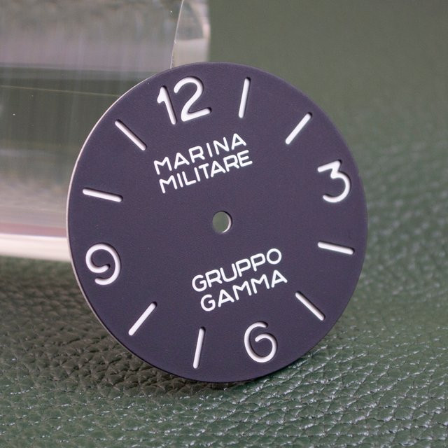 Zifferblatt Vintage, Schwarz, für ETA6497/6498/ST3600, 47 mm - Bild 1