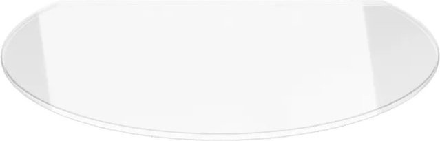 ECOfoxx Funkenschutzplatte aus Glas mit Kreisabschnitt, transparent, Breite: 120 cm, Tiefe: 105 cm - Bild 1