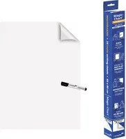 Legamaster Magic-Chart Whiteboardfolie selbstklebend und beschreibbar, weiß, B: 60 cm, H: 80 cm, 25 Blatt - Bild 1