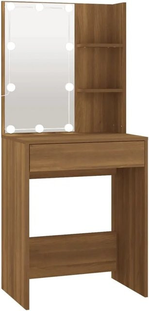 vidaXL Schminktisch mit LED in Eiche Braun, B/T/H: 60 x 40 x 140 cm - Bild 1