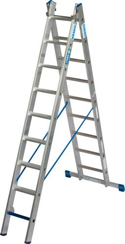 Krause Mehrzweckleiter STABILO + S aus Aluminium, 9 Stufen, silberfarben - Bild 1