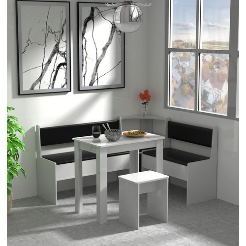 VCM Eckbank ESAL in Weiss für dein Esszimmer, B/H/T: 153 x 80 x 123 cm - Bild 2