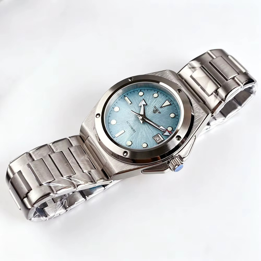 Tandorio Armbanduhr Automatik, Edelstahl, 40 mm, Herren, Blau - Bild 4