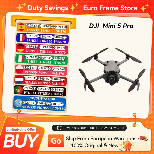 DJI Mini 5 Pro Ultraleichte faltbare Drohne in Grau mit 1 Zoll CMOS Kamera und omnidirektionaler Hinderniserkennung - Bild 1