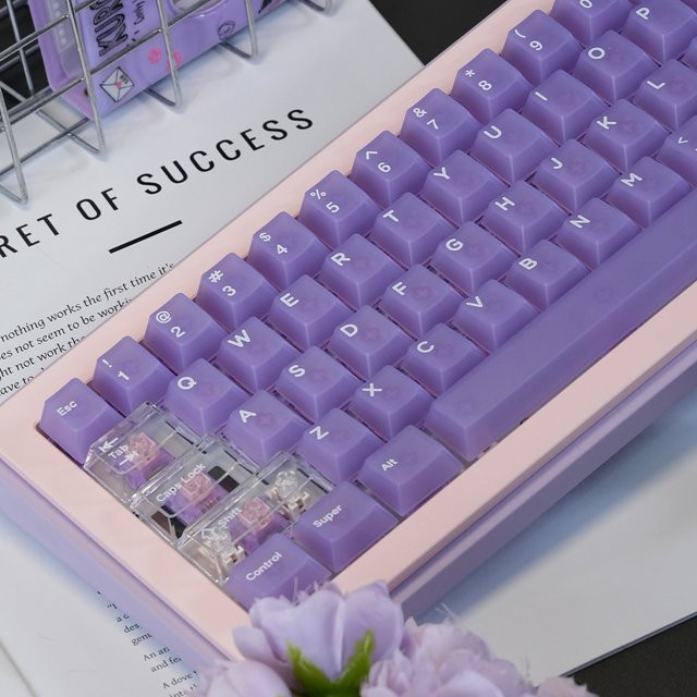 Venit Keys Transparente Tastenkappen in Lila im Cherry-Profil für mechanische Tastaturen aus PC - Bild 1