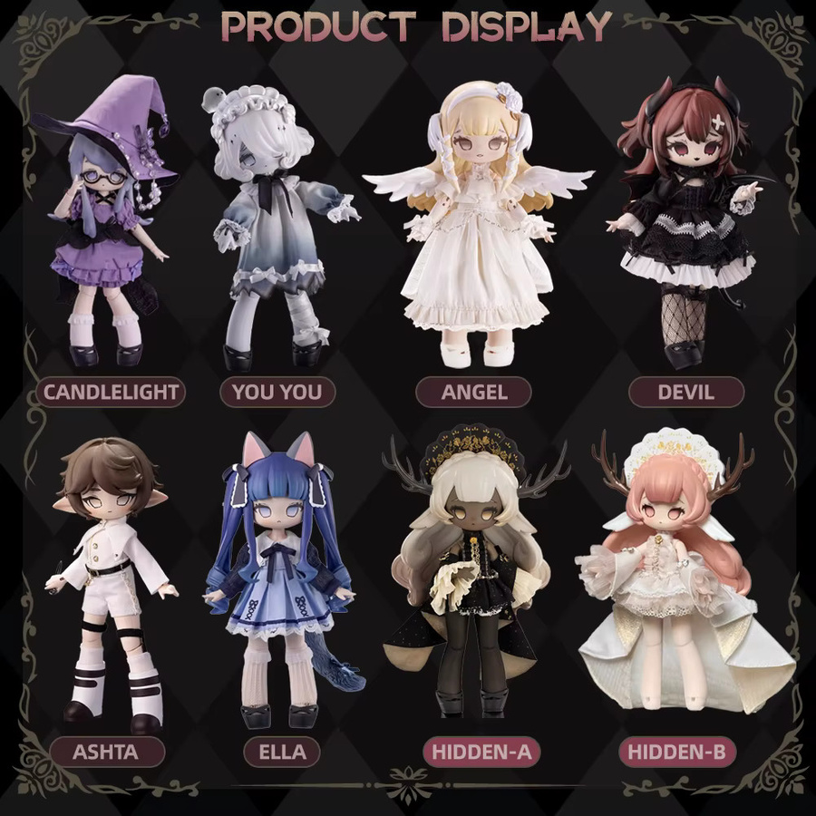 XiDonDon Arcane Circuit BJD 1/12 Blind Box Kawaii Gothic Dress Up Doll, Sammlerfigur, mit Beweglichen Gelenken - Bild 2