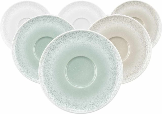 Seltmann Weiden Kombi-Untertassen Sento Home, Weiß, Keramik, Durchmesser: 16,2 cm, 6er Set - Bild 1