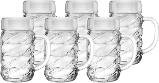 Stölzle Lausitz Bierkrug Diamond transparent 6er Set, 0,3 l - Bild 1