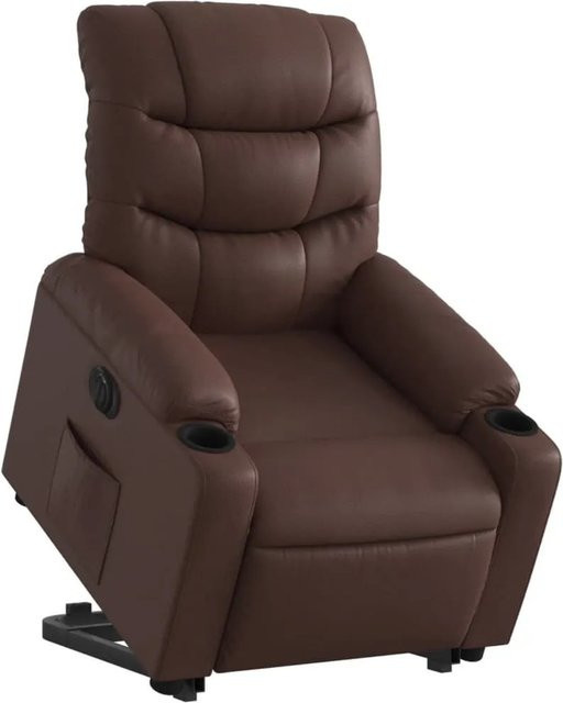 vidaXL Elektrischer Relaxsessel mit Aufstehhilfe in Braun aus Kunstleder - Bild 1