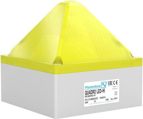 Pfannenberg Signalleuchte QUADRO LED HI 90-253 AC YE 21108643000 Gelb mit Blitzlicht, Blinklicht und Dauerlicht 230 V/AC - Bild 1