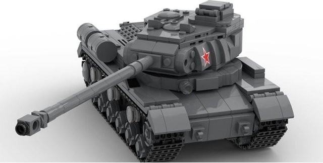 LEGO IS-2 Schwerer Artilleriepanzer, Bausteinspielzeug, grau, ab 3 Jahre - Bild 1