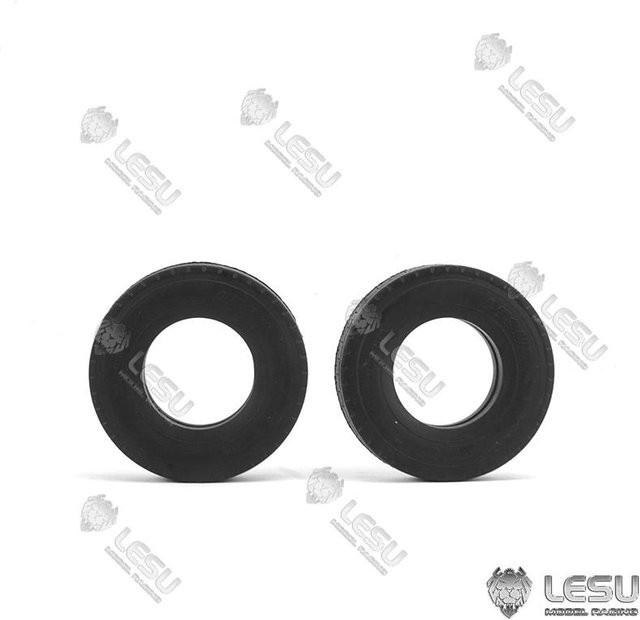 Lesu Lkw Reifen, Gummireifen, 1:14, Durchmesser 58mm - Bild 1