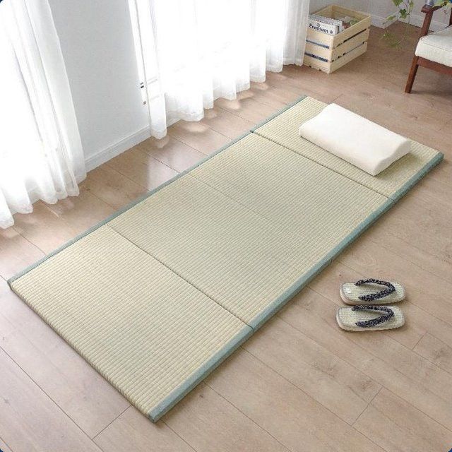 LIUSHADUOLA Japanische faltbare Tatami-Matratze aus Rush-Gras und Kokospalmen mit Memory-Schaum zum Schlafen und für Yoga - Bild 1