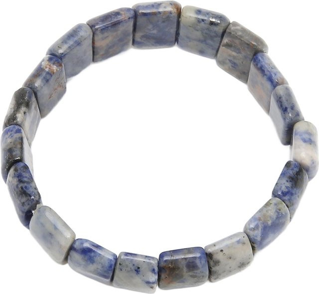 Neoglint Perlenarmband Naturstein, Blauer Punkt, Mischfarbe, Unisex - Bild 1