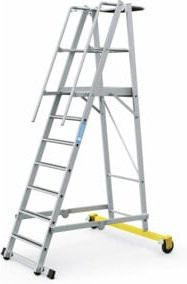 Zarges LM-Plattformleiter mit 7 Stufen aus Aluminium in Silber - Bild 1