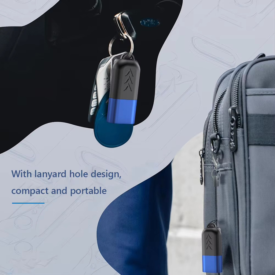 Samsung USB-C-Adapter für Samsung Galaxy Fit 3, magnetischer rechtwinkliger Ladekabel-Konverter in Blau - Bild 4