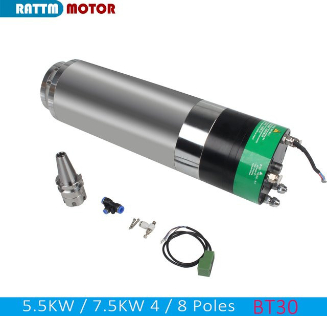 RATTMMOTOR ATC Automatischer Werkzeugwechsel CNC-Spindelmotor mit Wasserkühlung für Metallfräsen, Farbe: Silber - Bild 1