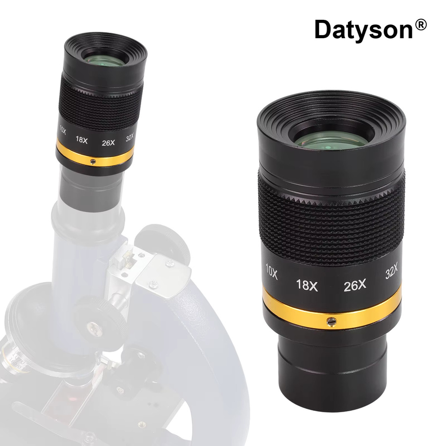 Datyson Zoom-Okular mit 10-32X Vergrößerung in Schwarz für professionelle Mikroskope und astronomische Teleskope mit 1,25-Zoll-Schnittstelle - Bild 2