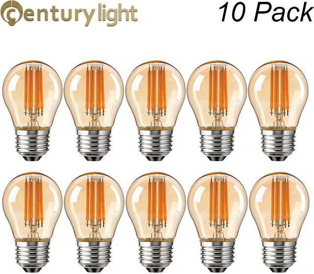 GANRILAND Vintage G45 Edison LED-Glühbirne E27, dimmbare Filament-Kugellampe aus bernsteinfarbenem Glas, Warmweiß 2200K - Bild 1