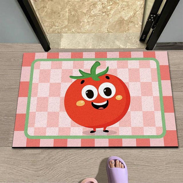 Schmutz- und verschleißfeste Cartoon Fußmatte aus Polyester in Rot, B/B: 40 x 60 cm - Bild 1