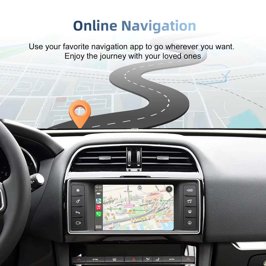LEXXSON Drahtlose CarPlay und Android Auto Retrofit Kit Decoder Box Schnittstelle für Jaguar XE XFL F-Type F-Pace mit Wi-Fi und Bluetooth - Bild 4