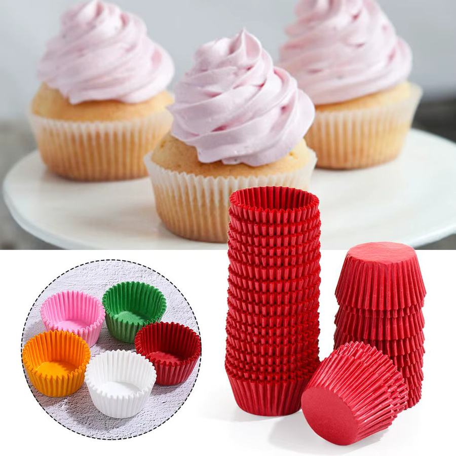 Bunte Papier-Backförmchen für Cupcakes, Muffins und Schokolade, runde Papier-Liner in Mehrfarben - Bild 3