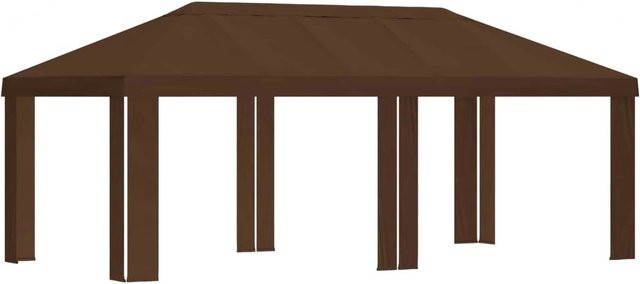 vidaXL Gazebo Abdeckung für Pavillon aus Polyester, Braun, B: 600 cm, T: 300 cm - Bild 1