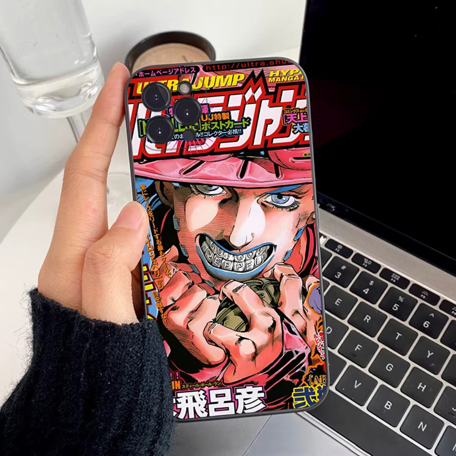 JoJos Bizarre Adventure Silikon Handyhülle für iPhone 11 bis iPhone 16 Pro Max, Mehrfarbig - Bild 2