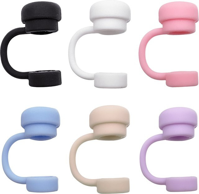 Coolcells Silikon Strohhalm Abdeckung für Stanley Cup, auslaufsicher und staubgeschützt, Farbe: Beige - Bild 1