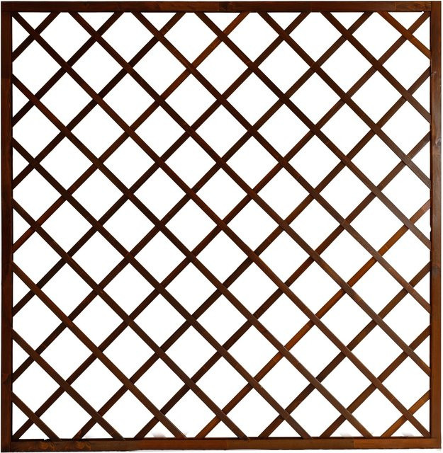 Sichtschutzzaun-Element Nancy von Andrewex aus Kiefernholz in Braun, B/H: 180 x 180 cm, 3-fach lasiert und blickdicht - Bild 1