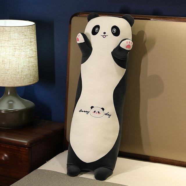 Linyi toy Plüschkissen, Panda Hase, Plüschtier, Schwarz - Bild 1