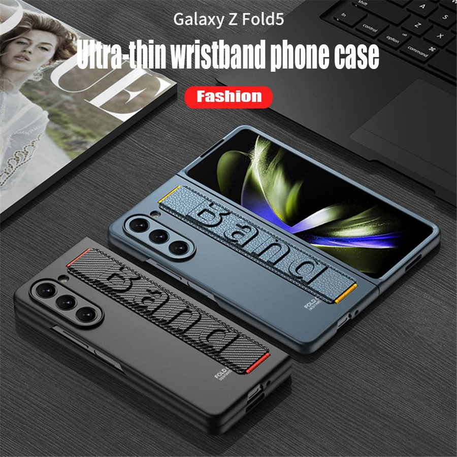 Ultradünne Silikonhülle mit Armband für Samsung Galaxy Z Fold 5 5G inklusive Kameraschutz und Stoßfestigkeit - Bild 2
