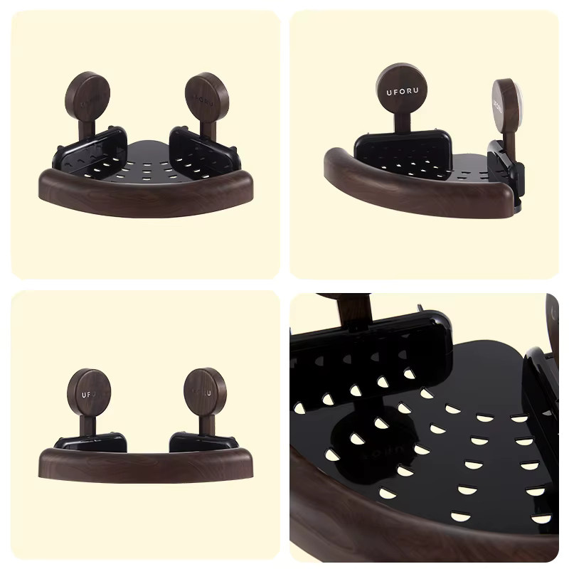 Uforu Desktop-Organizer-Box aus Holz in Braun mit mehreren Fächern für Schreibwaren und Badezimmer - Bild 4