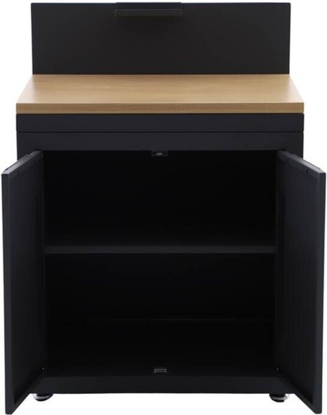 Modernes Küchenelement aus Stahl in Anthrazit Matt, B/H/T: 60 x 110 x 80 cm - Bild 1