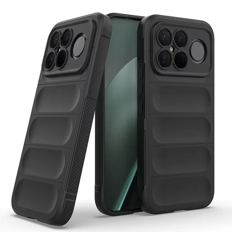 Flexible Silikonhülle Plain Skin Feeling für Xiaomi Poco F8 Ultra und Poco F8 Pro in Grau oder Schwarz - Bild 2