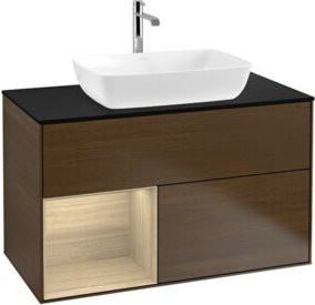 V&B Waschtischunterschrank Finion mit Wandbeleuchtung, Breite: 100 cm, Höhe: 50,1 cm, Tiefe: 50,1 cm - Bild 1