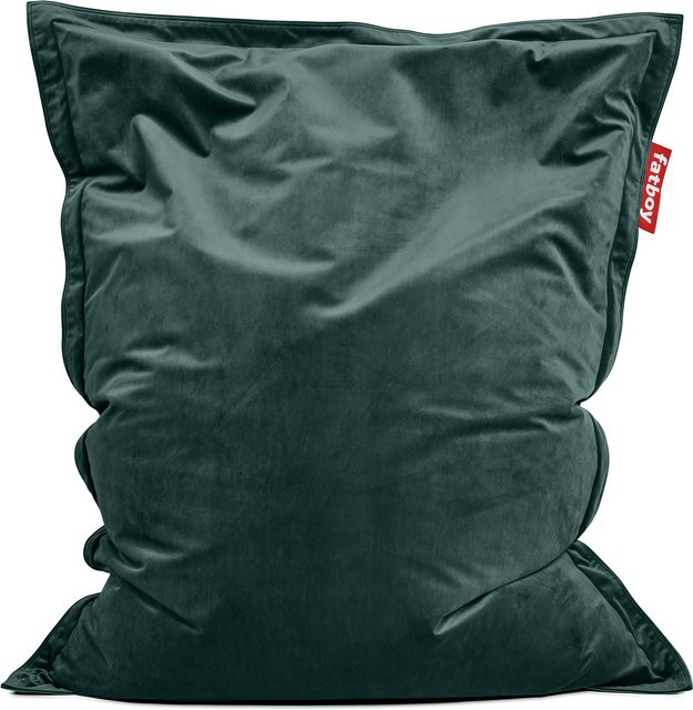 Fatboy Original Slim Velvet Sitzsack aus Samt in Blau mit EPS-Perlen - Bild 1