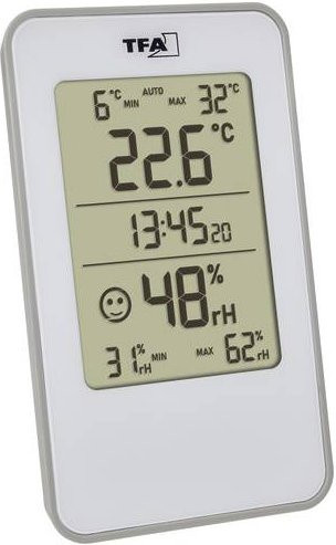 TFA Dostmann Digitales Thermo-Hygrometer in Weiß 30.5057.02 - Bild 1