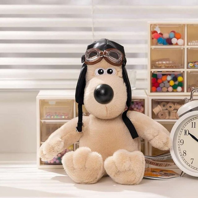Wallace & Gromit Plüschtier, Niedlicher Welpe, Stoffpuppe, beige, ab 14 Jahren - Bild 1