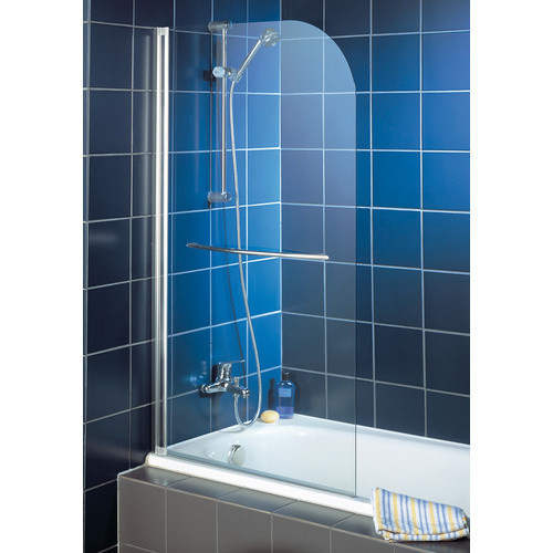 Schulte Badewannenfaltwand Komfort aus Echtglas in Transparent und Silber, B: 80 cm, H: 140 cm - Bild 3