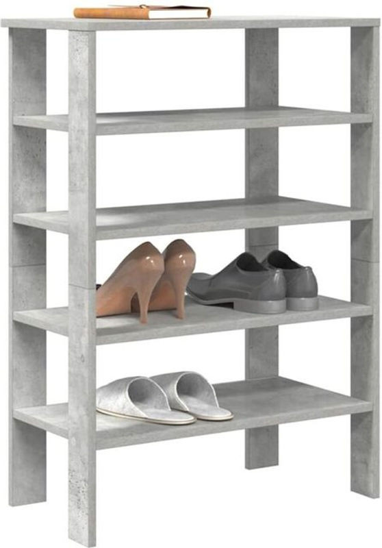Vidaxl Schuhregal Industrial Grau aus Holzwerkstoff B/T/H: 61 x 32 x 87,5 cm - Bild 1