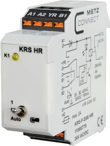 Metz Connect Schwellwertschalter 24 V/AC, 24 V/DC mit 1 Wechsler in Weiß 11066770 - Bild 1